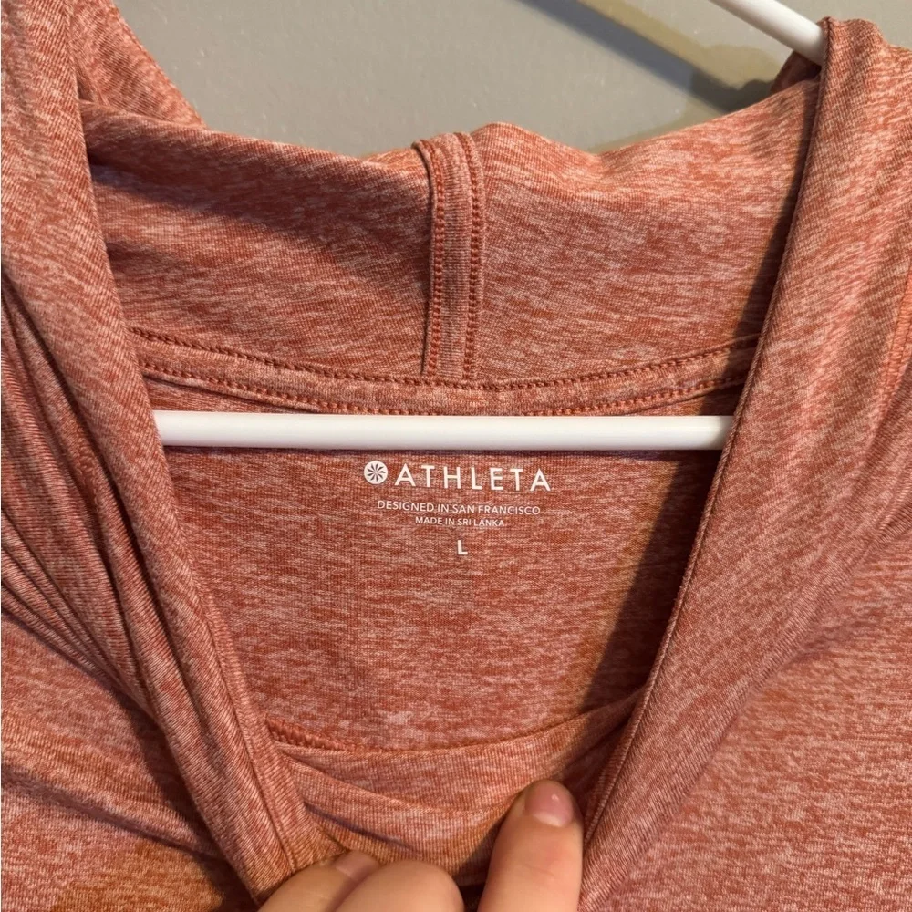 Athleta Women's Uptempo Rust Pullover Hoodie Sweatshirt - Picture 3 of 9